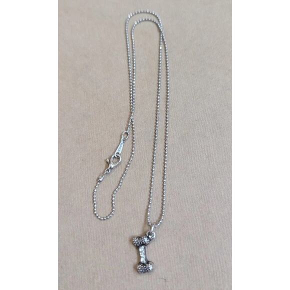 18K Gold Plated Dog Bone Necklace Rhinestone Charm Pet Lover Y2K - Picture 8 of 10